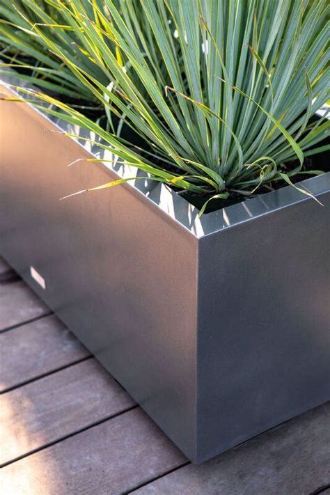 metallic planter box|galvanized steel planter boxes.